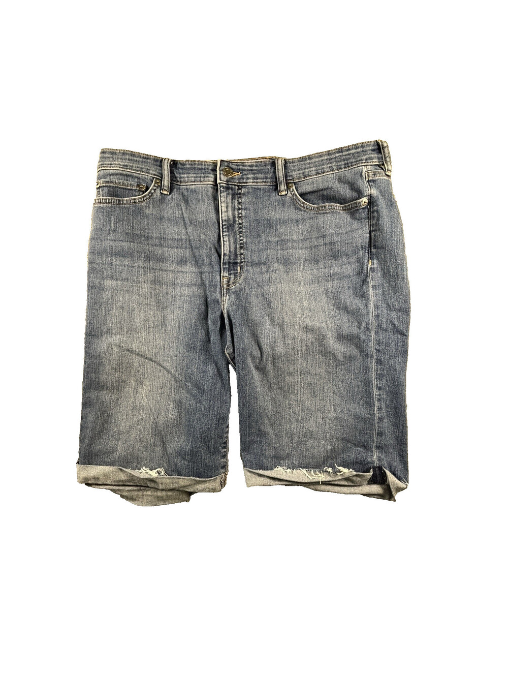 Lauren Ralph Lauren Denim Cut Off Shorts Women's Size 16 Frayed Upcycled Blue